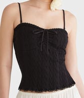 Textured Cable Tube Top