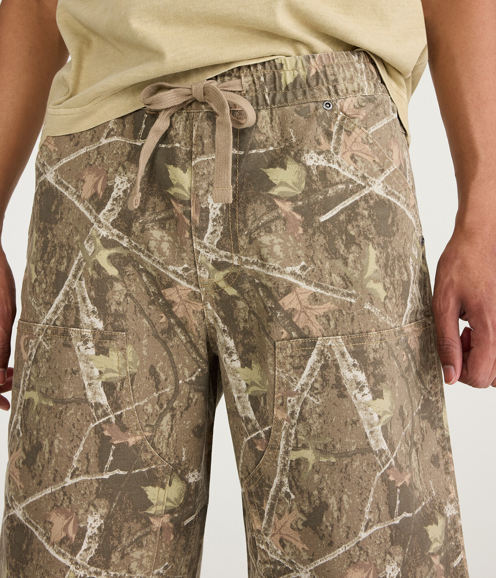Forest Camo Baggy Carpenter Shorts 11"