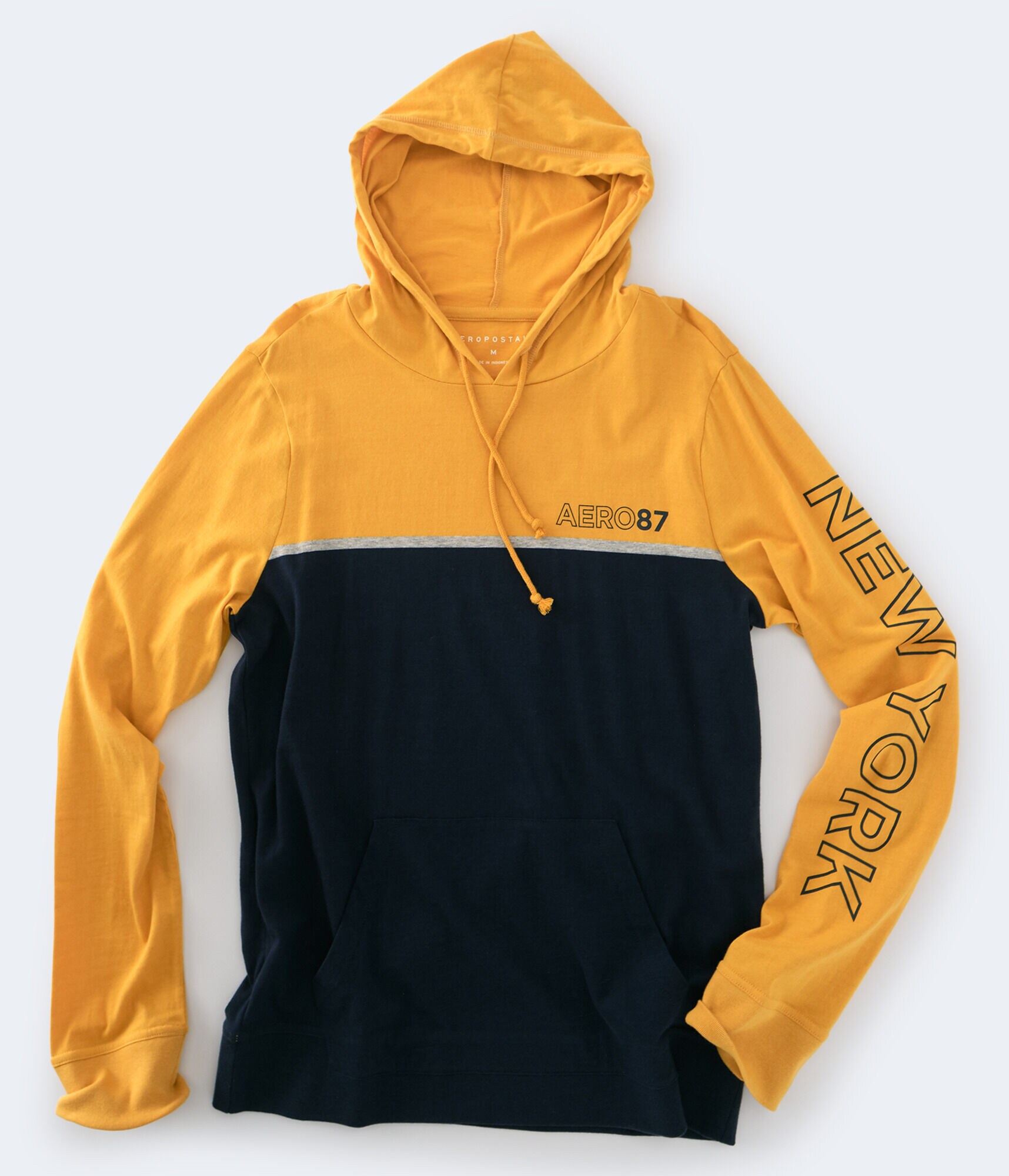 Long Sleeve Aero87 Colorblocked Hooded Shirt
