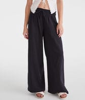Gauze Wide Leg Drawstring Pants