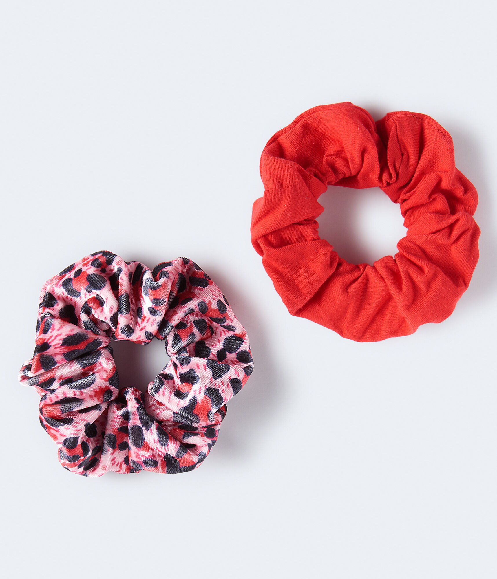 Solid &amp; Velvet Animal Print Scrunchie 2-Pack