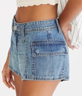 Mid-Rise Denim Shorty Shorts