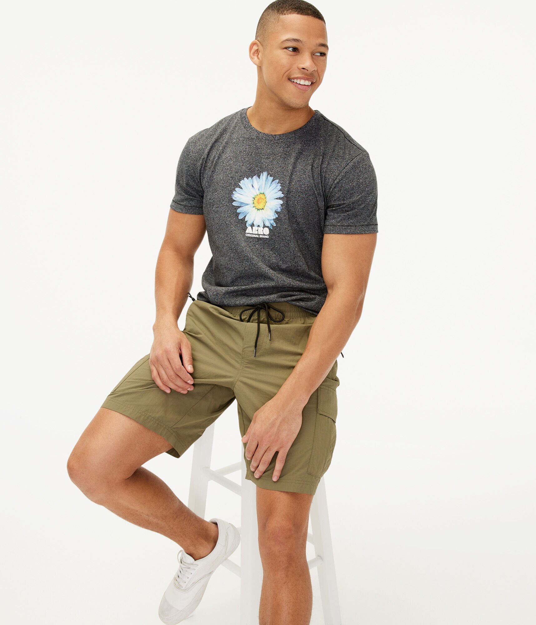 Aero Original Brand Flower Graphic Tee