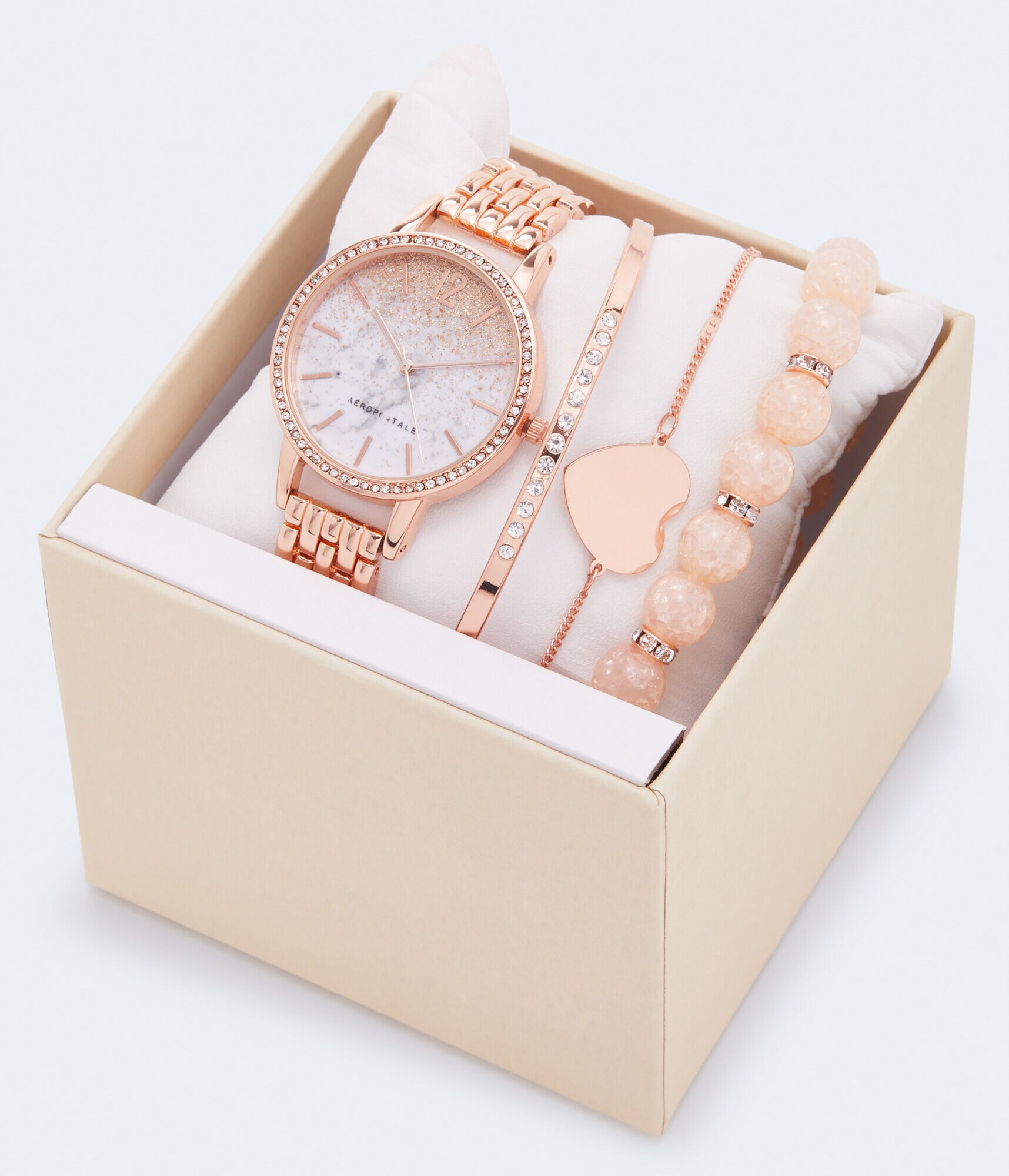 Ombre Glitter Analog Watch &amp; Bracelet Set