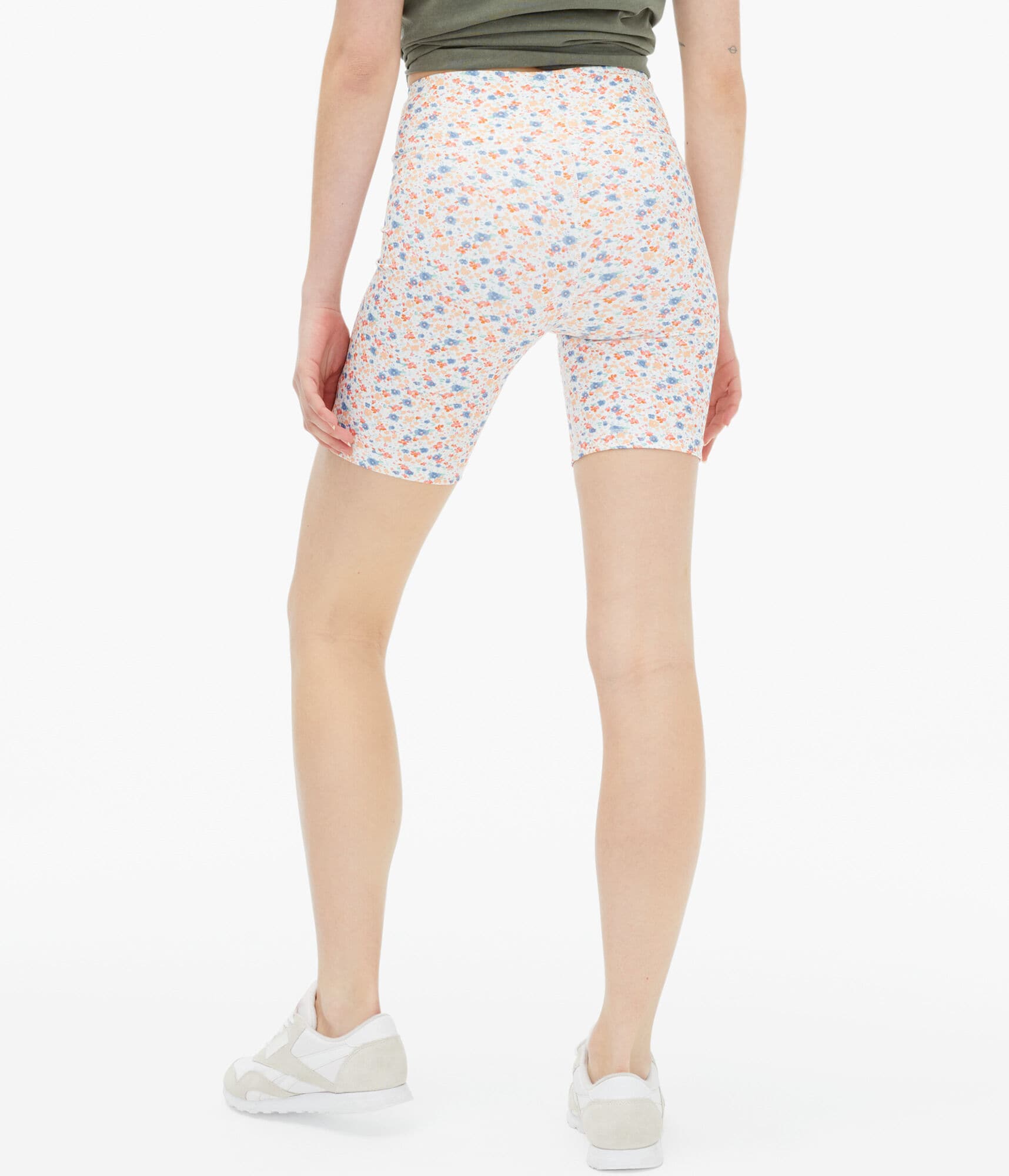 Floral Flex Crossover High-Rise Bike Shorts