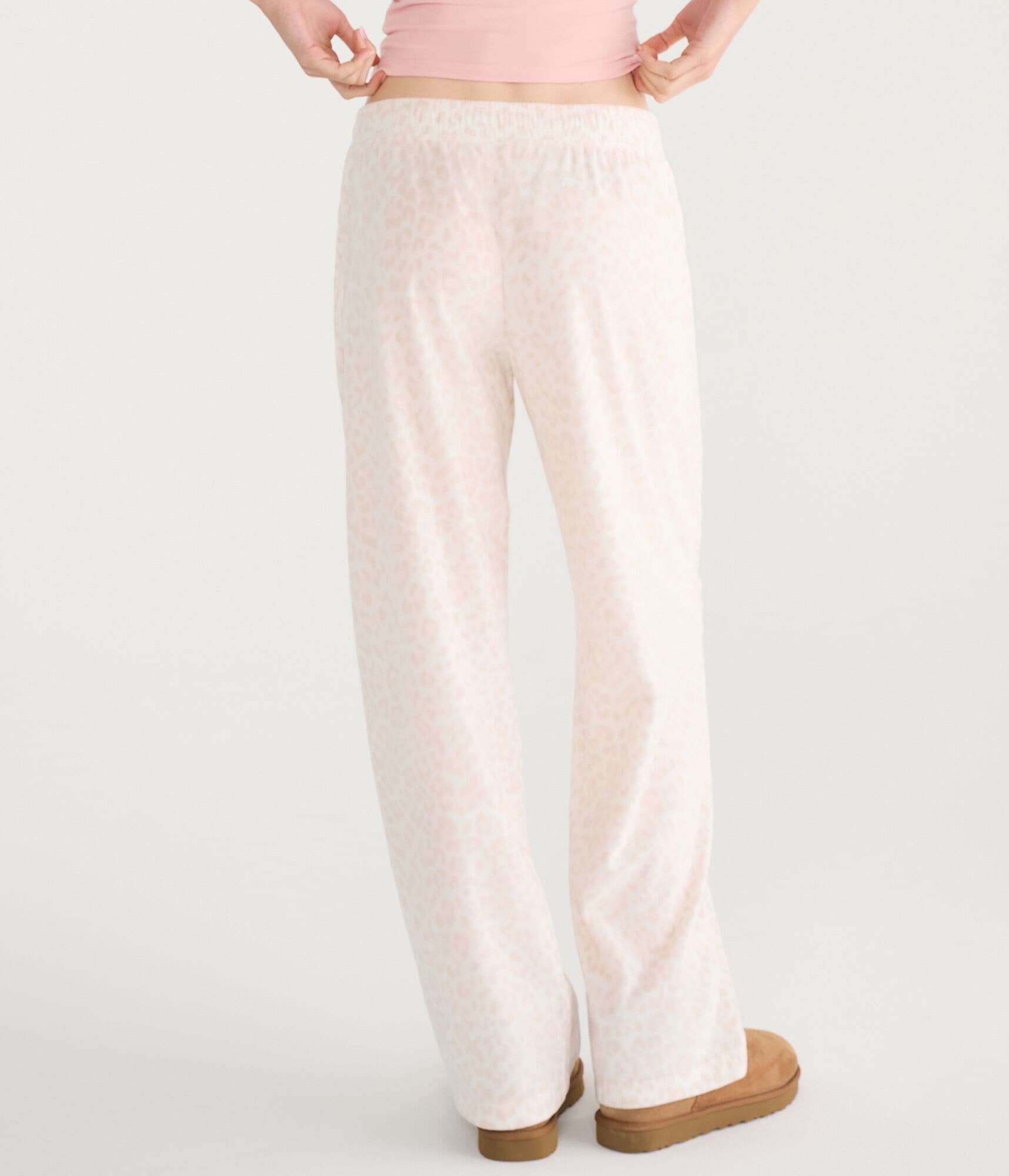 Leopard Print Polyfleece Sleep Pants