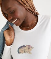 Long Sleeve Kitten Graphic Baby Tee