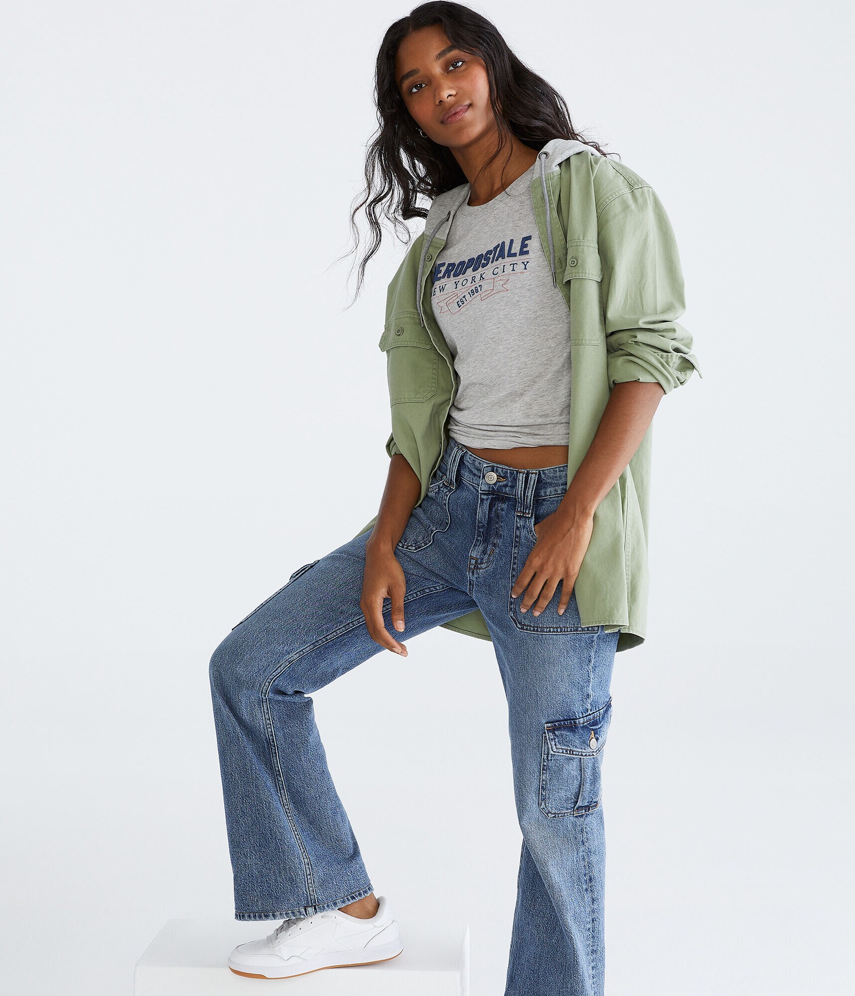 Aeropostale Ribbon Appliqu&eacute; Graphic Tee