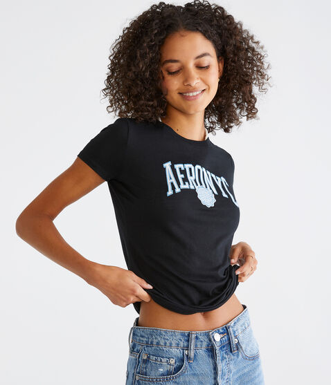 Aero NYC Crest Appliqué Graphic Tee Aero NYC Crest Appliqué Graphic Tee