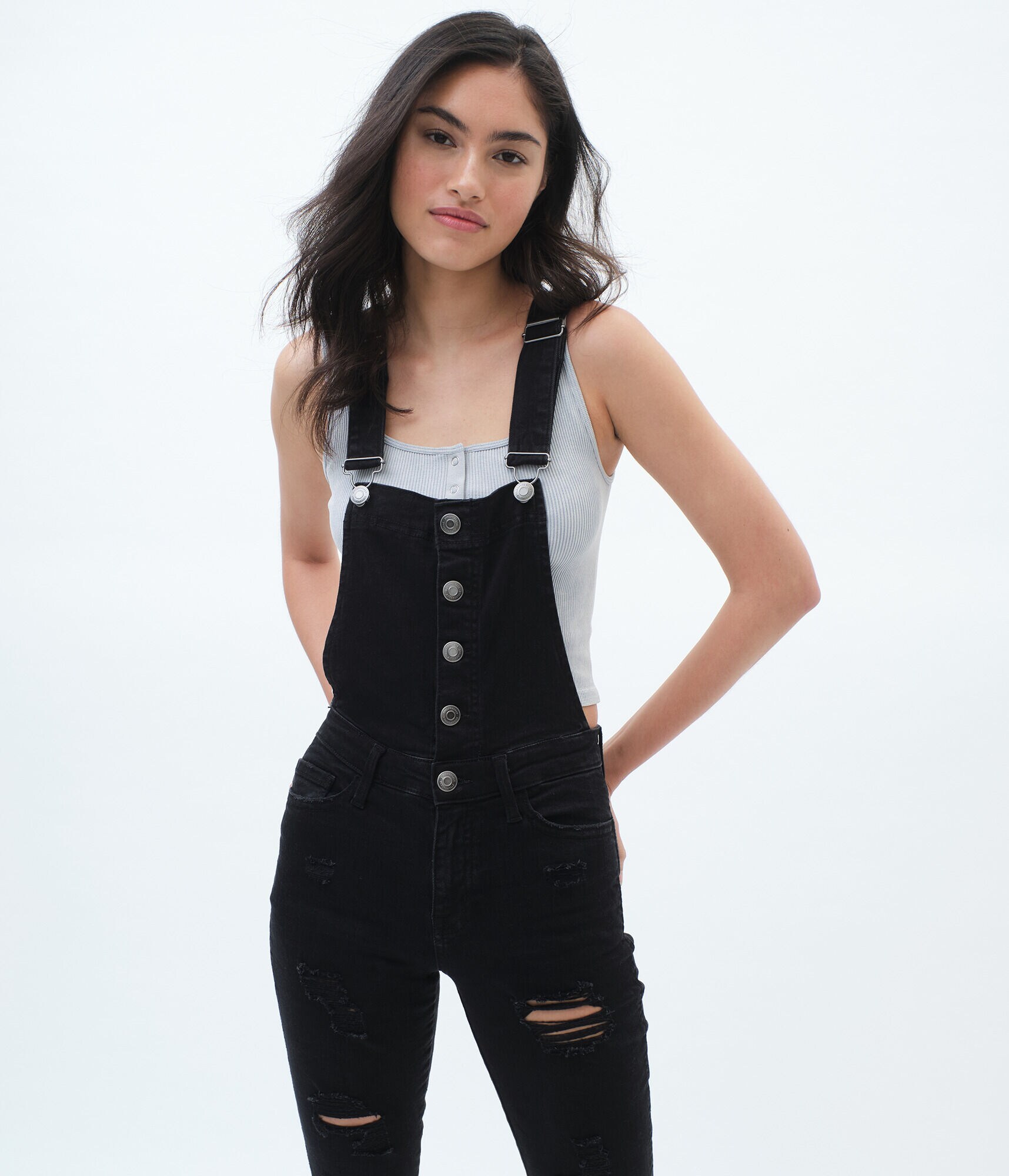 Seriously Stretchy Skinny Ankle Overalls