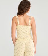 Floral Ruffle Pointelle Sleep Cami