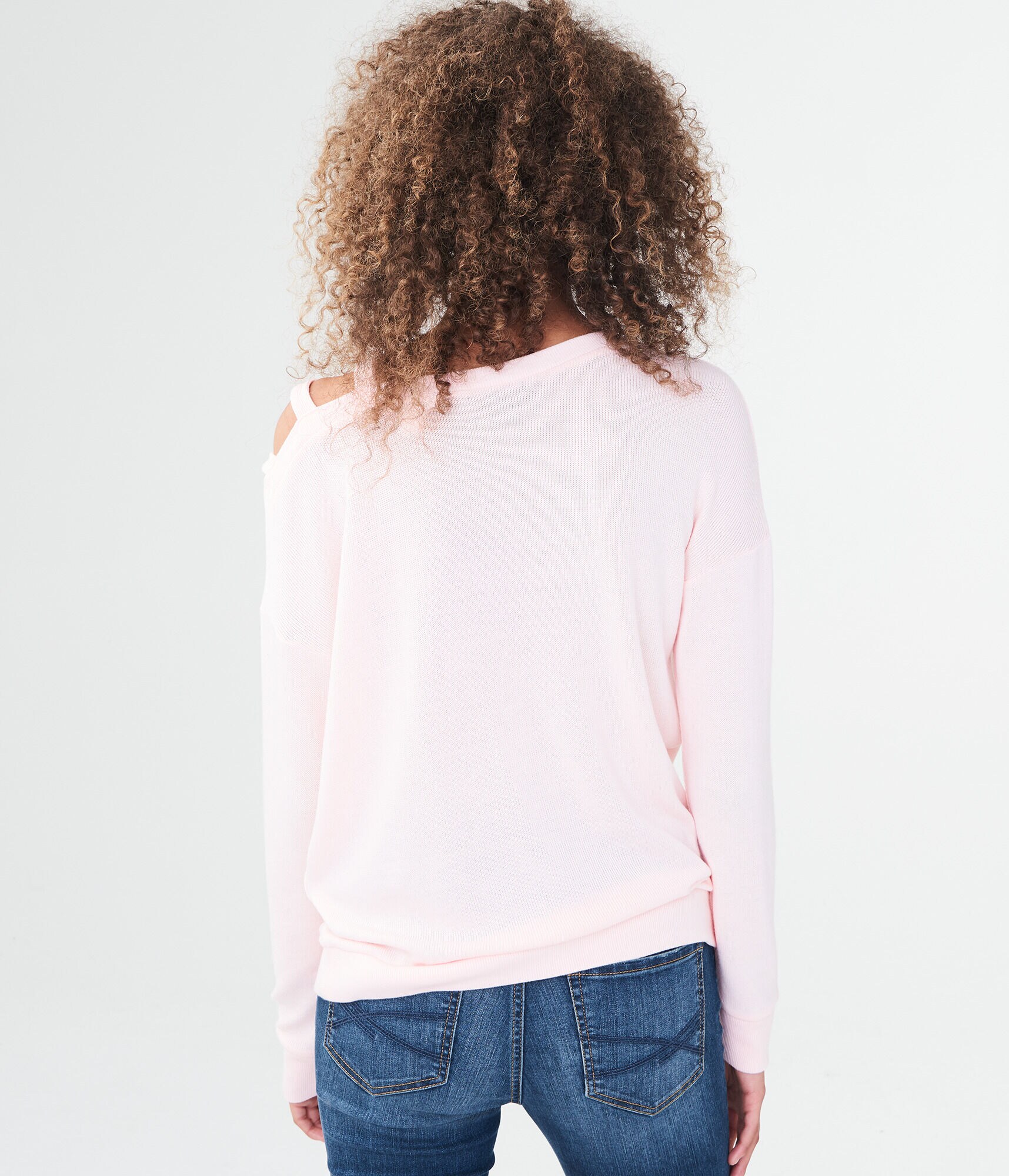 Long Sleeve Strappy-Shoulder Top