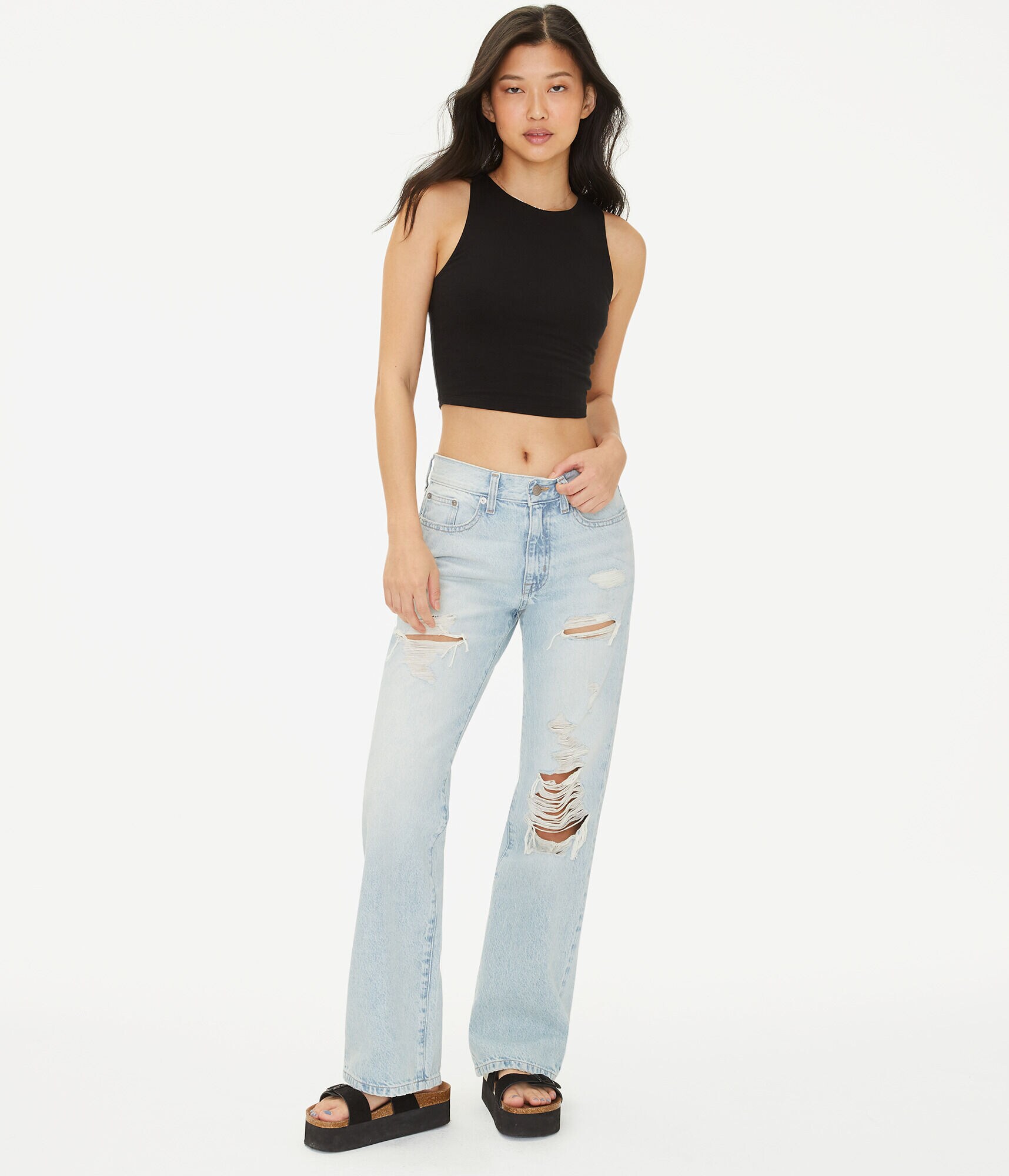 High-Neck Cropped Tank