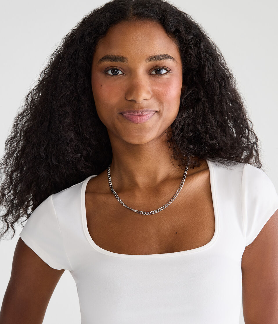 Buttery Soft Square-Neck Tee