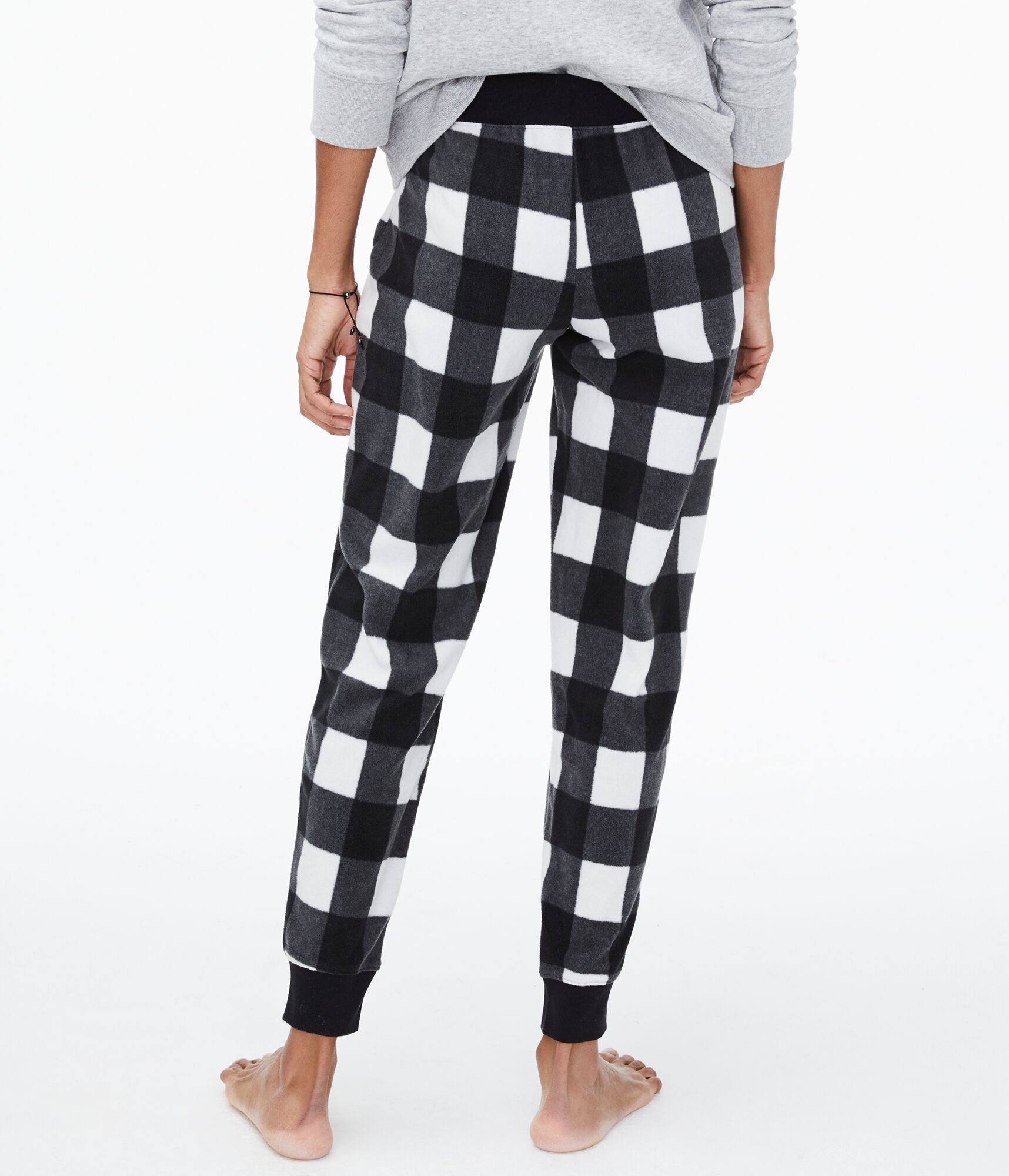Plaid Polyfleece Joggers