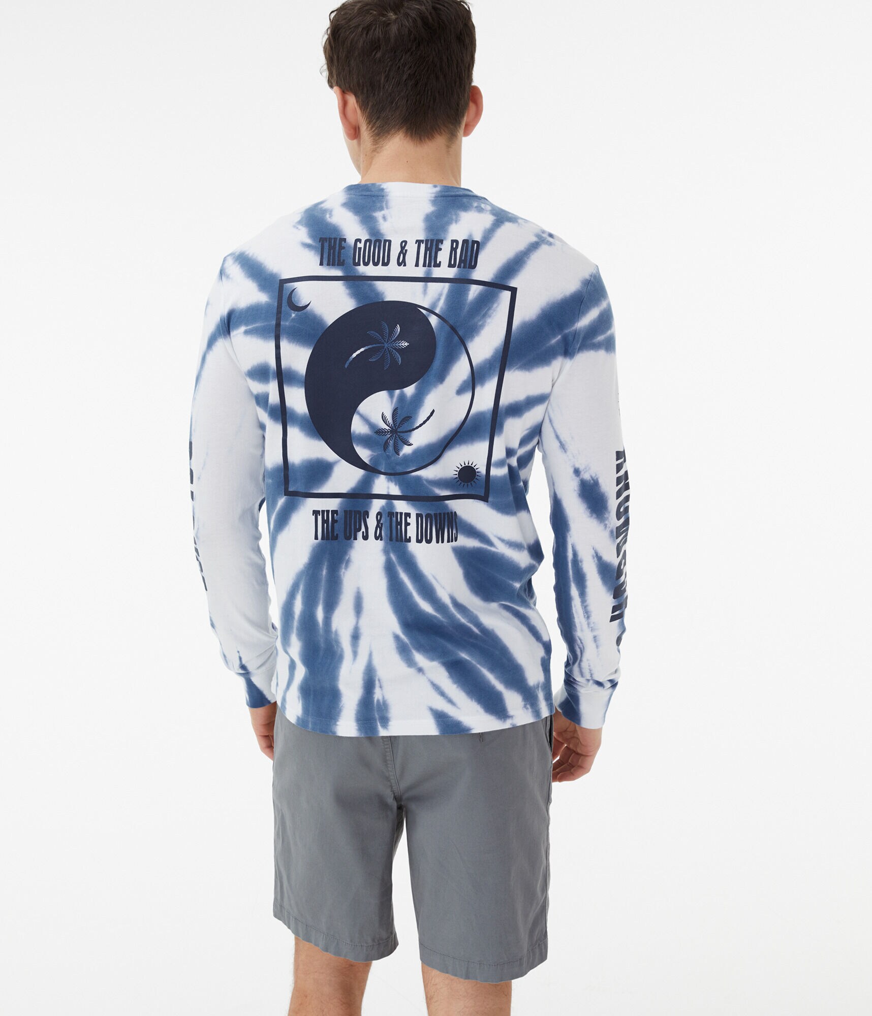 Long Sleeve Yin Yang Tie-Dye Graphic Tee