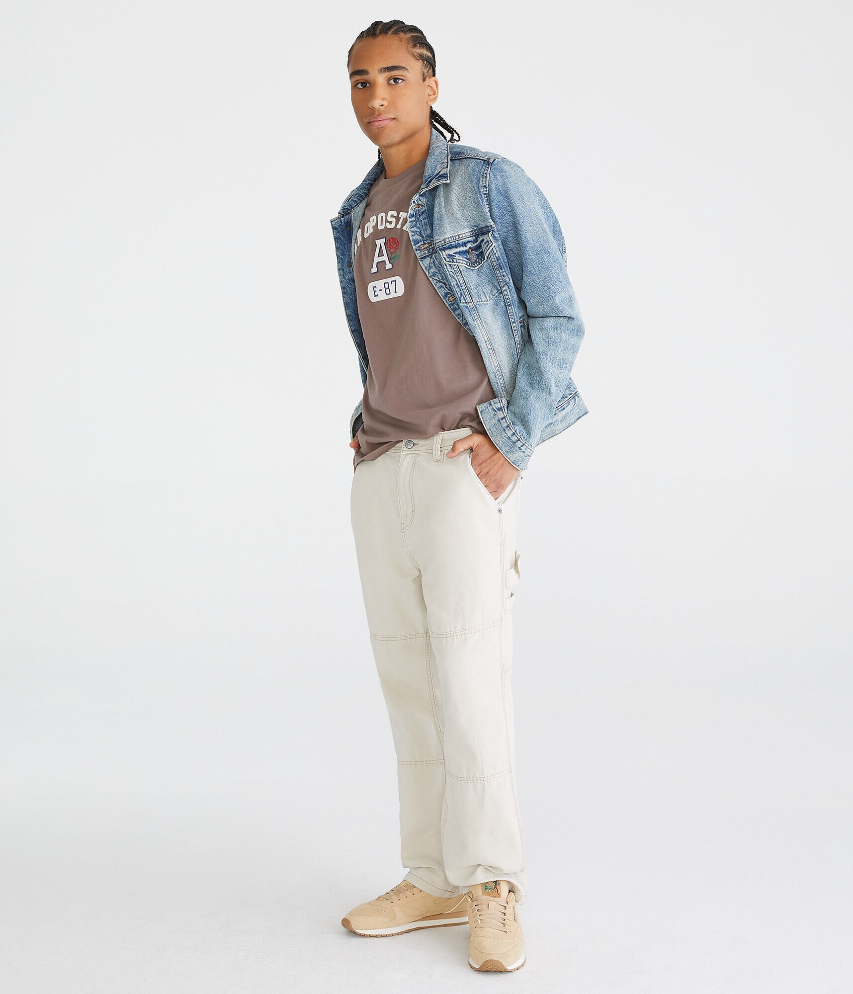 Aeropostale Arch Rose Appliqu&eacute; Graphic Tee