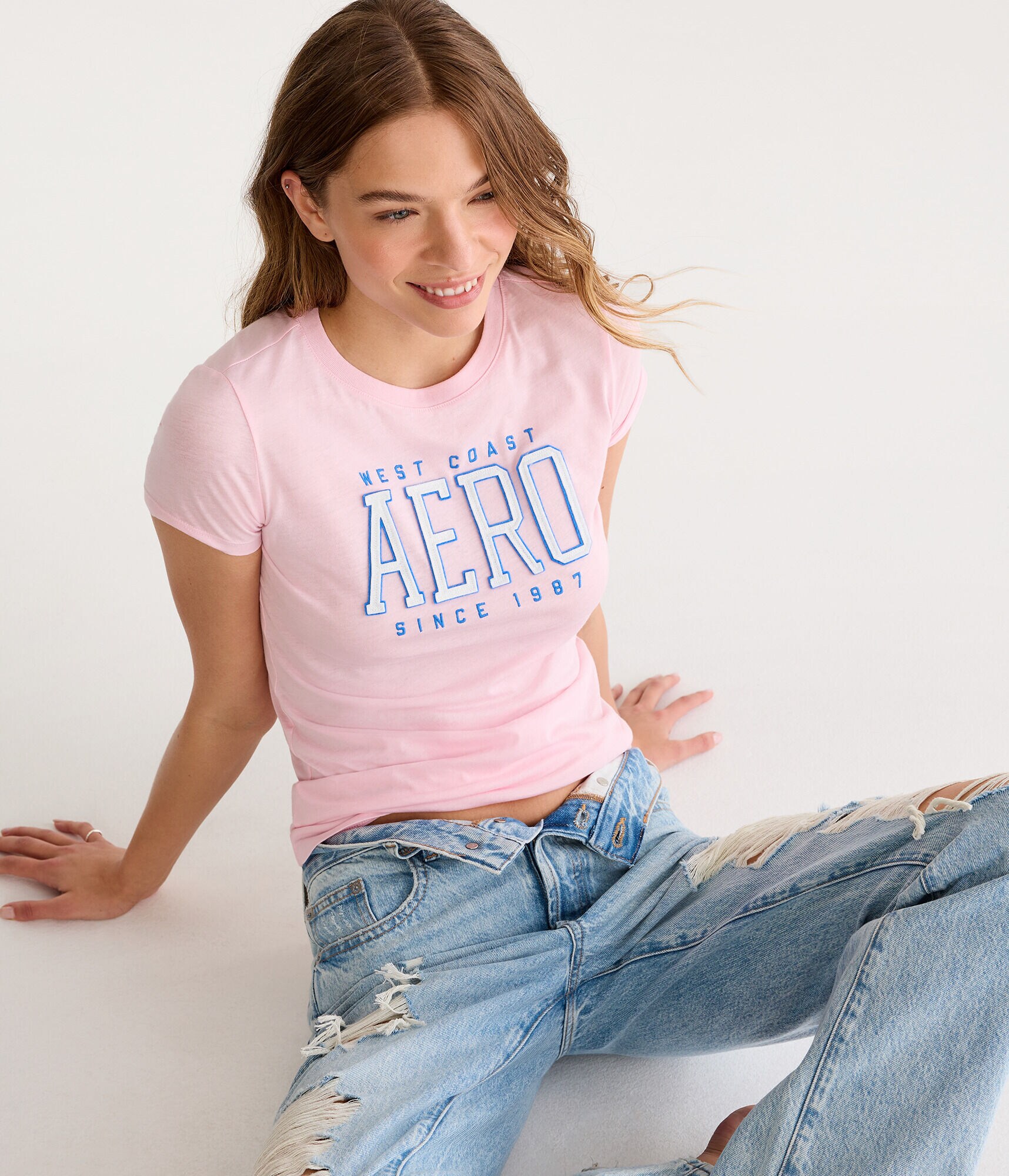 Aero West Coast Appliqu&eacute; Graphic Tee