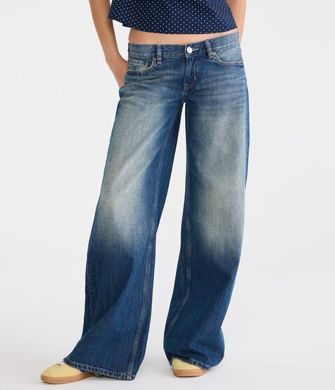 Super Low-Rise Ultra Wide Leg Jean