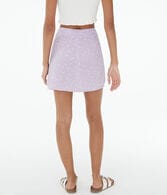 Floral High-Rise Button-Front Mini Skirt