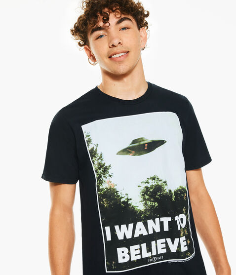 The X-Files Believe Poster Graphic Tee The X-Files Believe Poster Graphic Tee