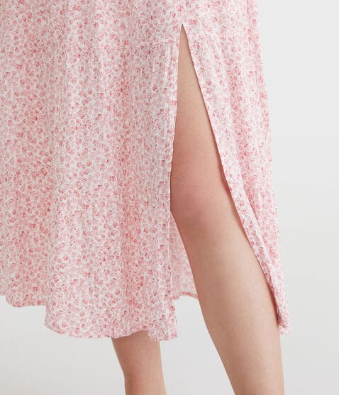 Floral Scoop-Neck Midi Dress Floral Scoop-Neck Midi Dress