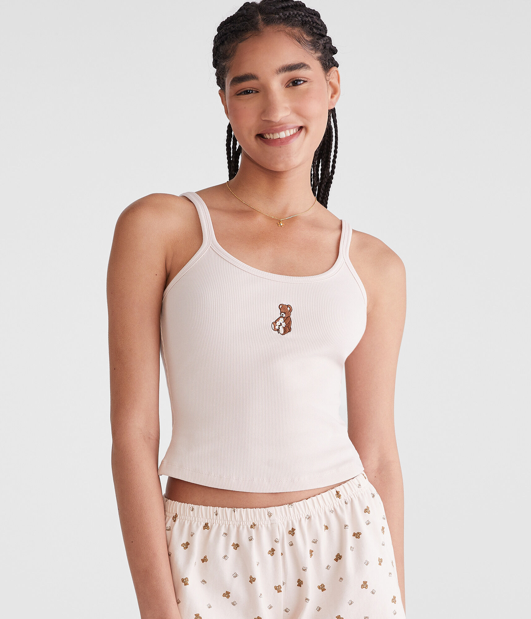 トップス ppp Cropped Graphic Sleep Tank