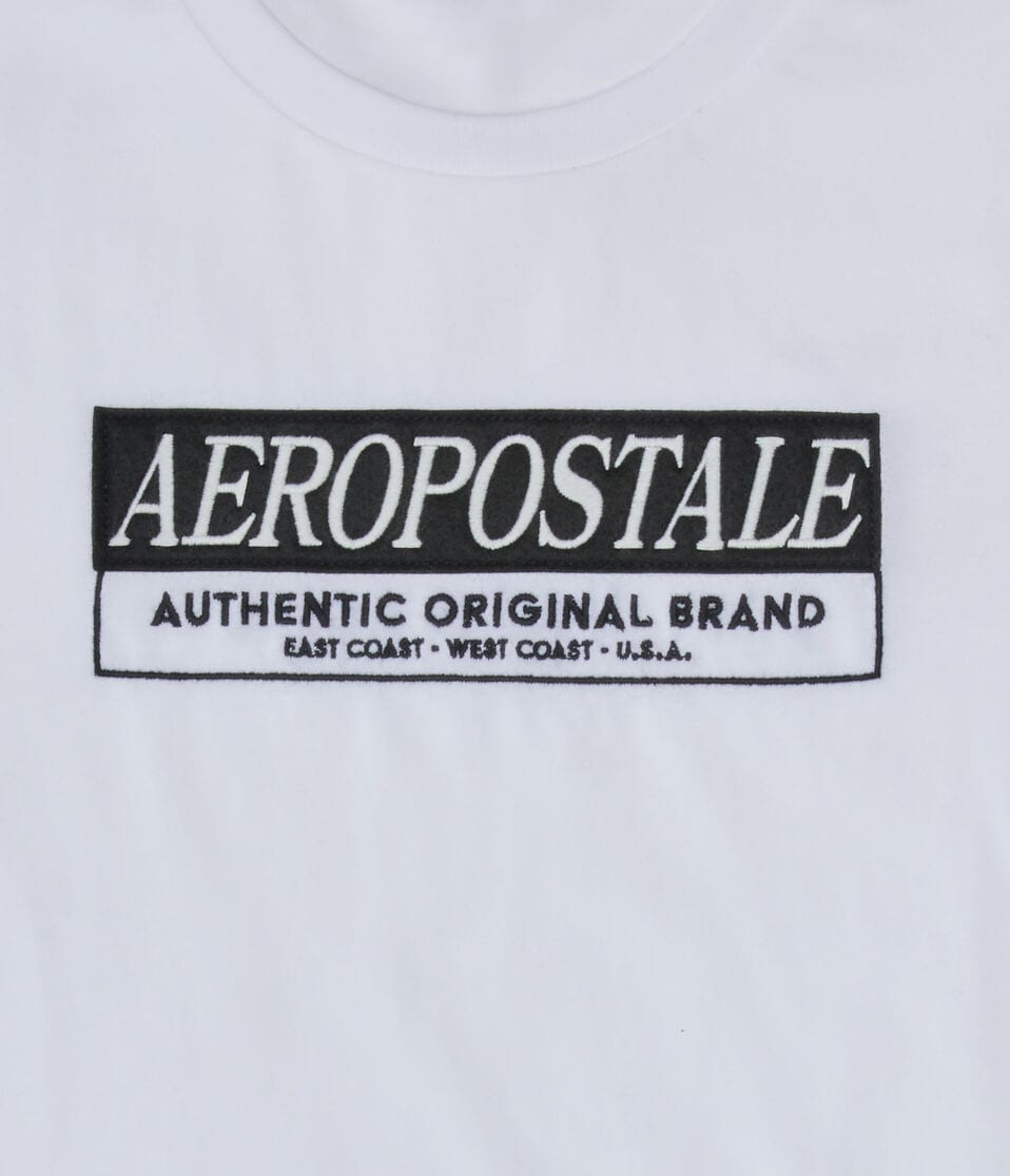 Aeropostale Box Logo Appliqué Graphic Tee