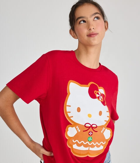 Hello Kitty | Aero Gingerbread Boyfriend Graphic Tee Hello Kitty | Aero Gingerbread Boyfriend Graphic Tee