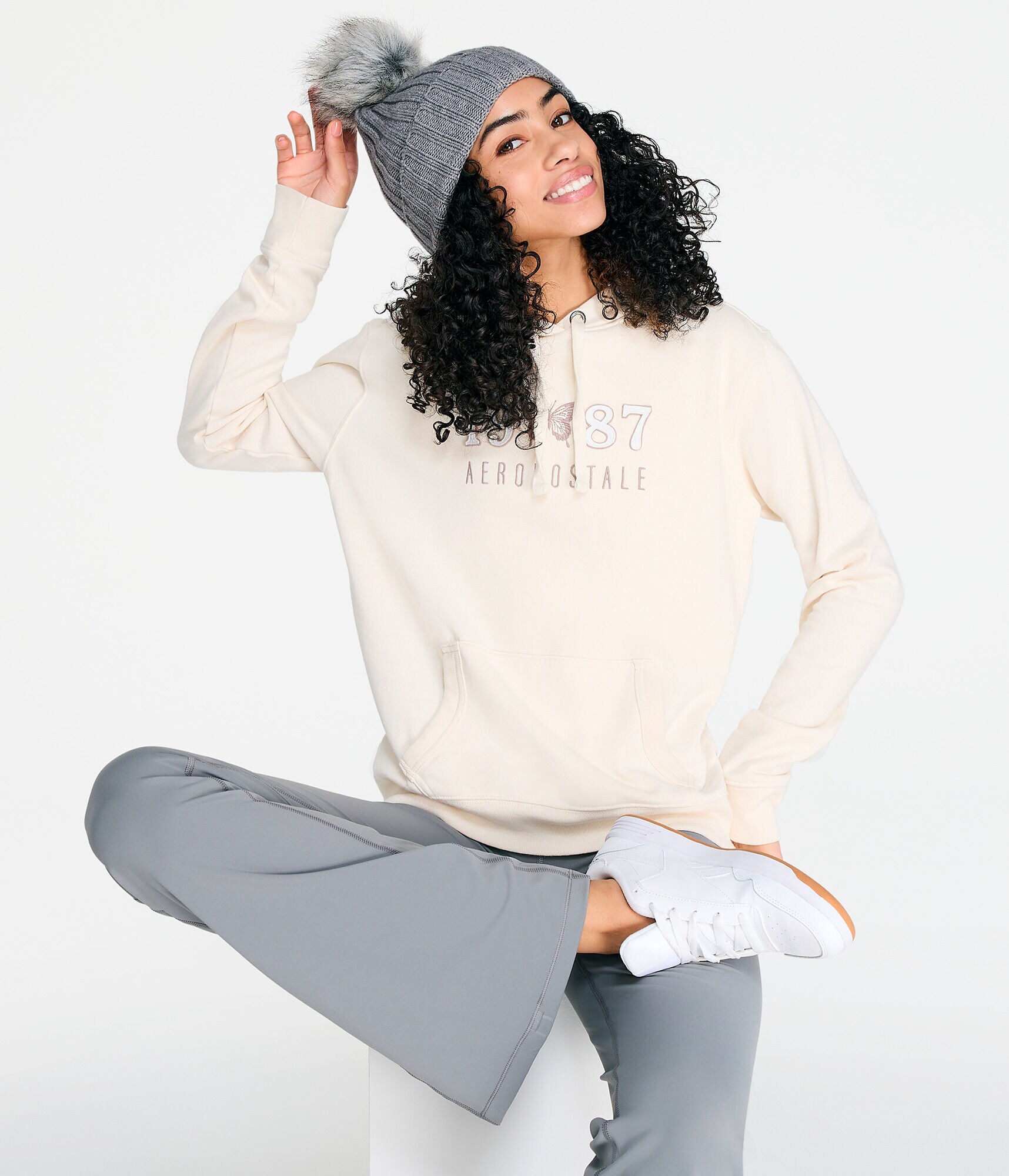 Aeropostale 1987 Butterfly Pullover Hoodie