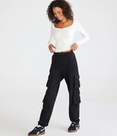 High-Rise Bungee Cargo Sweatpants