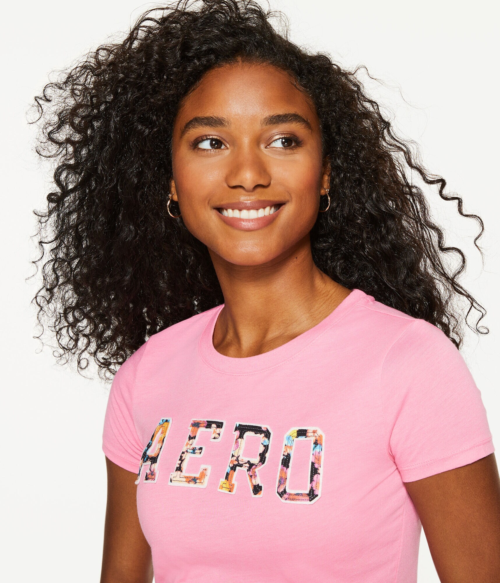 Floral Aero Appliqu&eacute; Graphic Tee