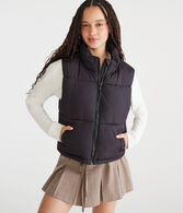 Lightweight Cropped Puffer Vest