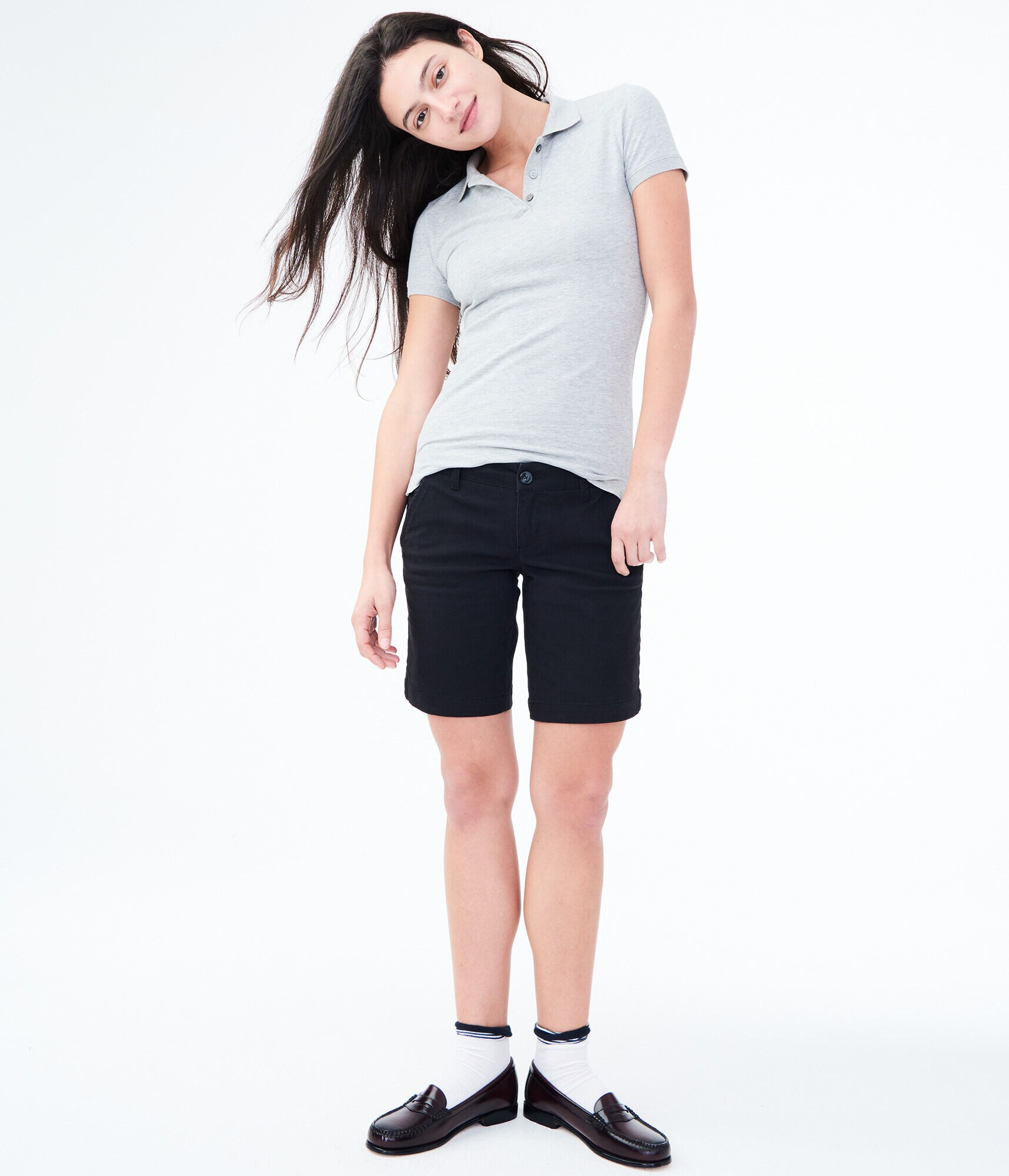 Curvy Uniform Bermuda Shorts