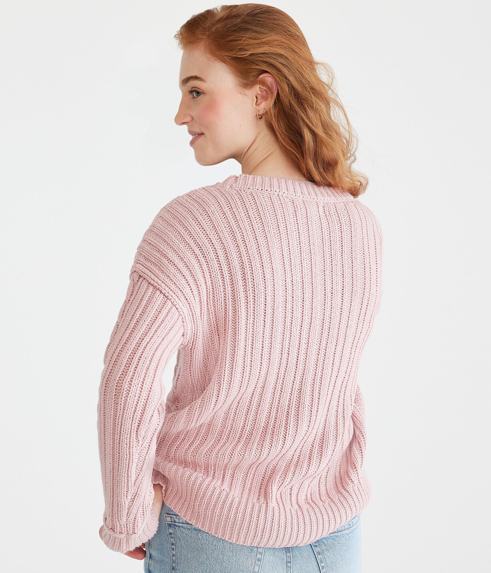 Cable-Knit Crew-Neck Sweater