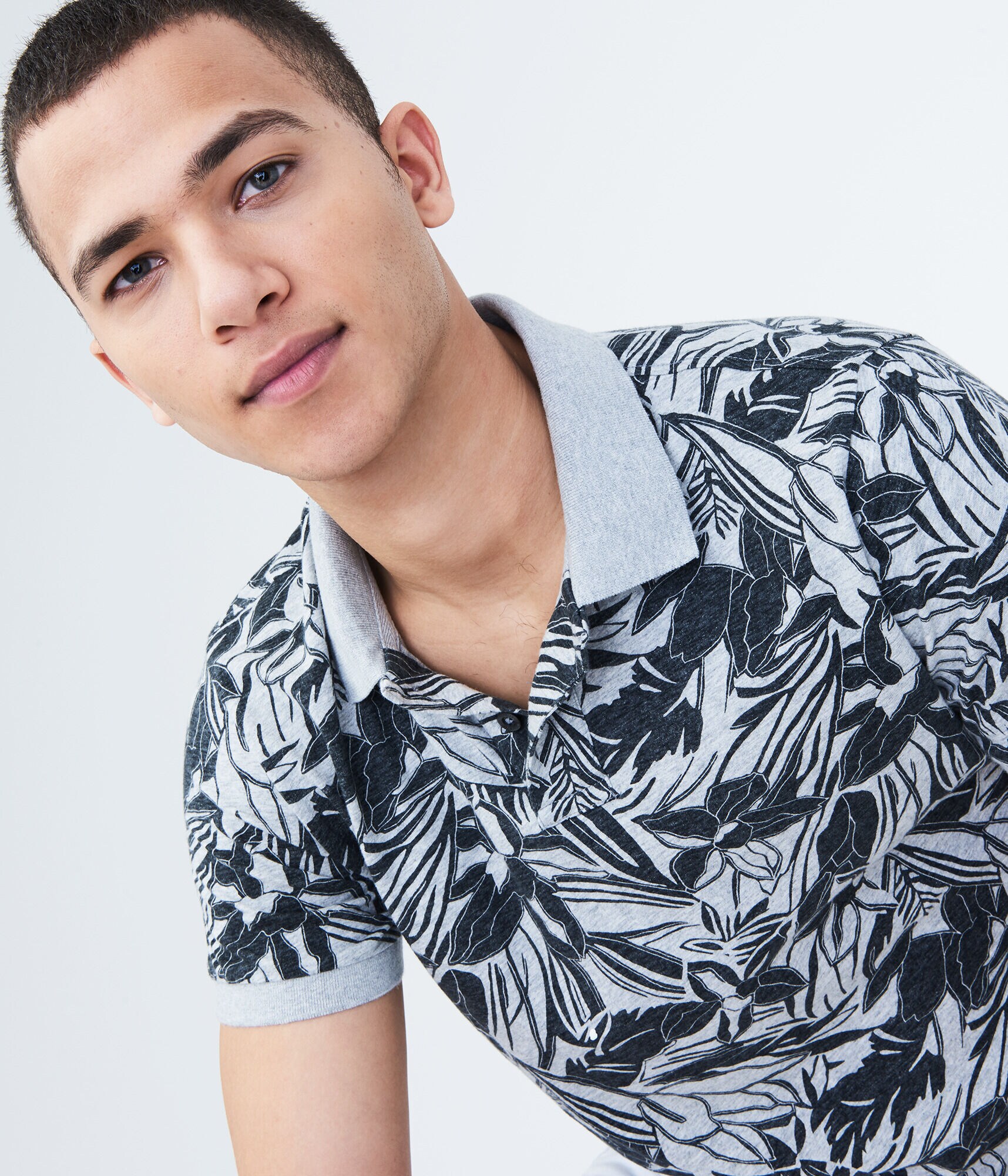 Rainforest Floral Jersey Polo