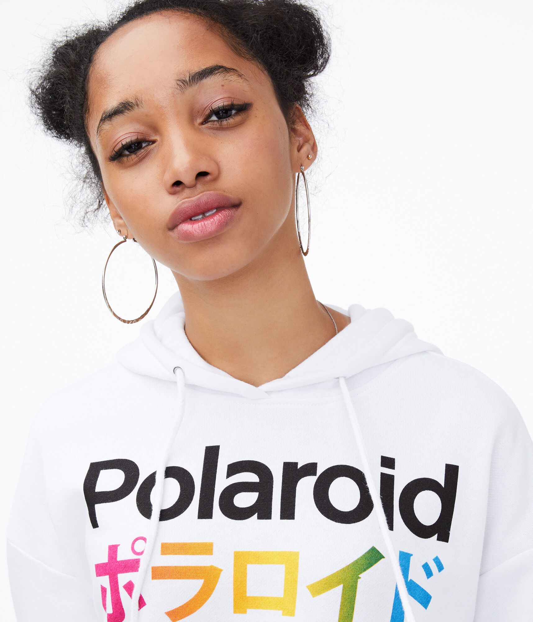 Polaroid white hoodie Outlet