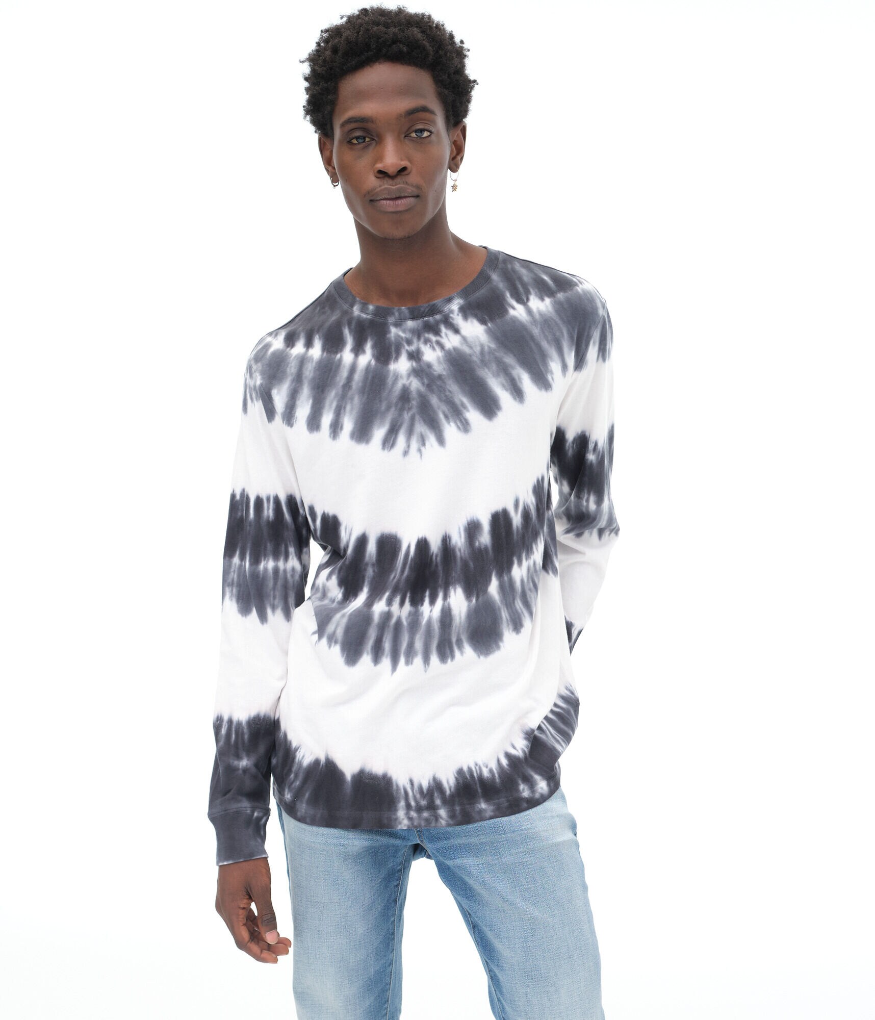 Long Sleeve Tie-Dye Crew Tee