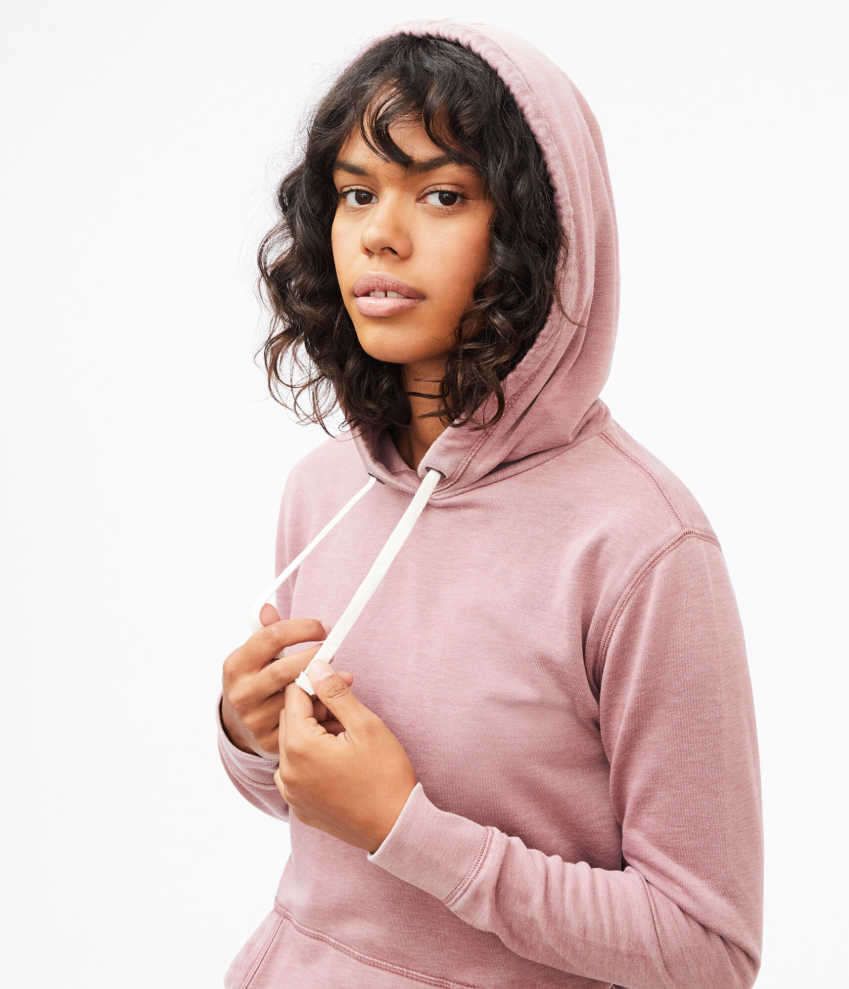 Solid Fleece Pullover Hoodie