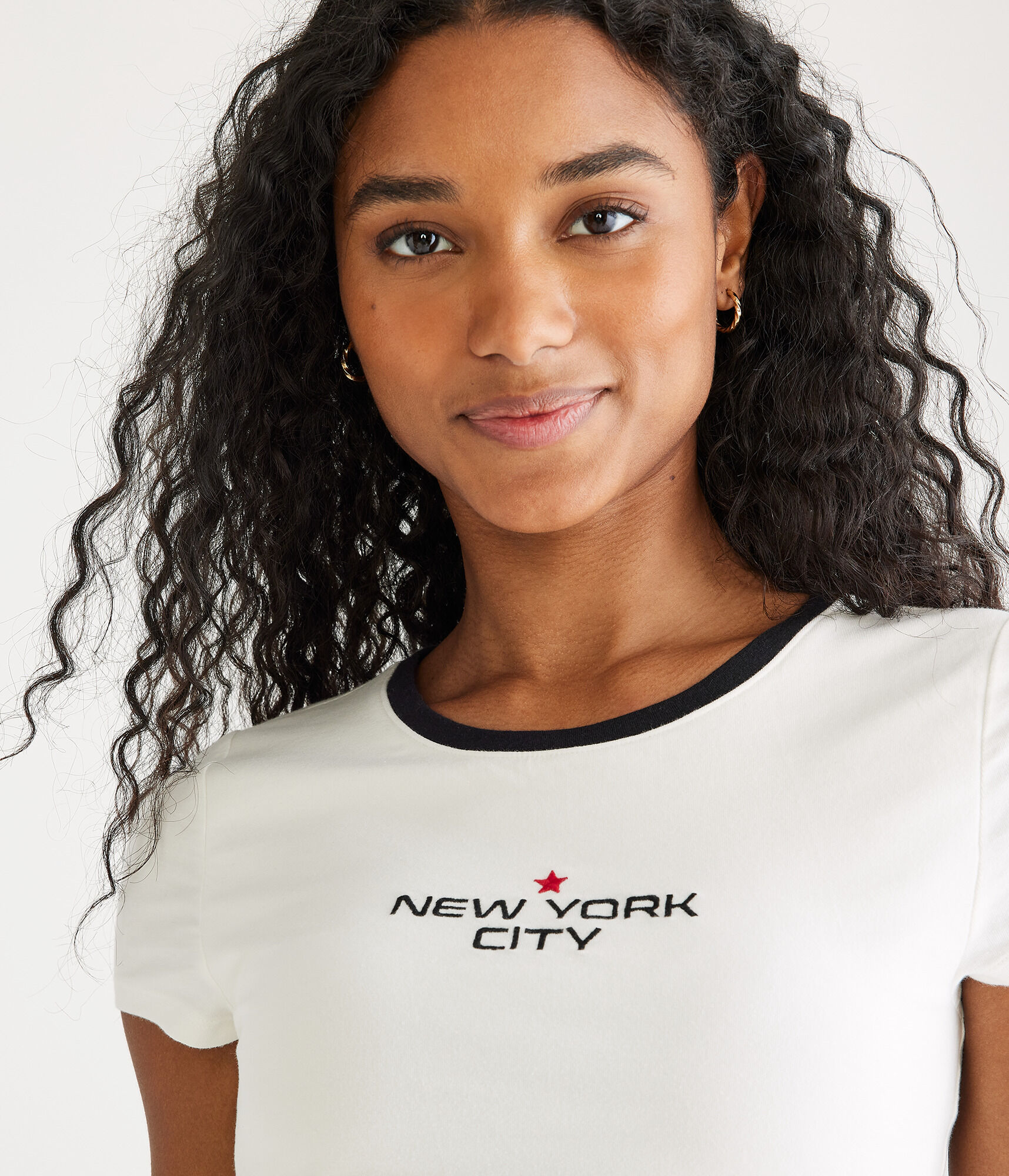 Seriously Soft New York City Ringer Graphic Baby Tee