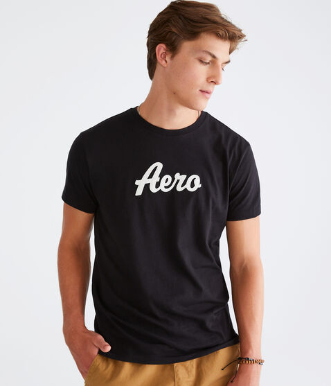 Aero Script Appliqué Graphic Tee Aero Script Appliqué Graphic Tee
