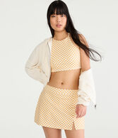 Checker Flex High-Waisted A-Line Skort