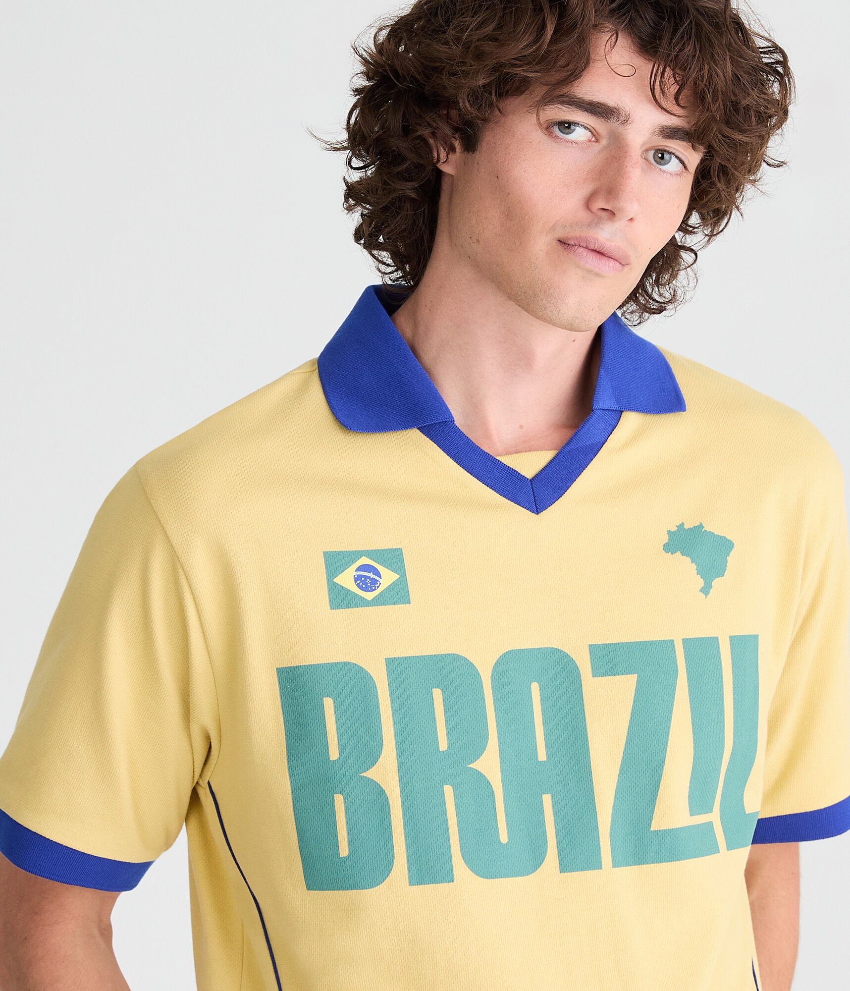 Brazil V-Neck Soccer Jersey