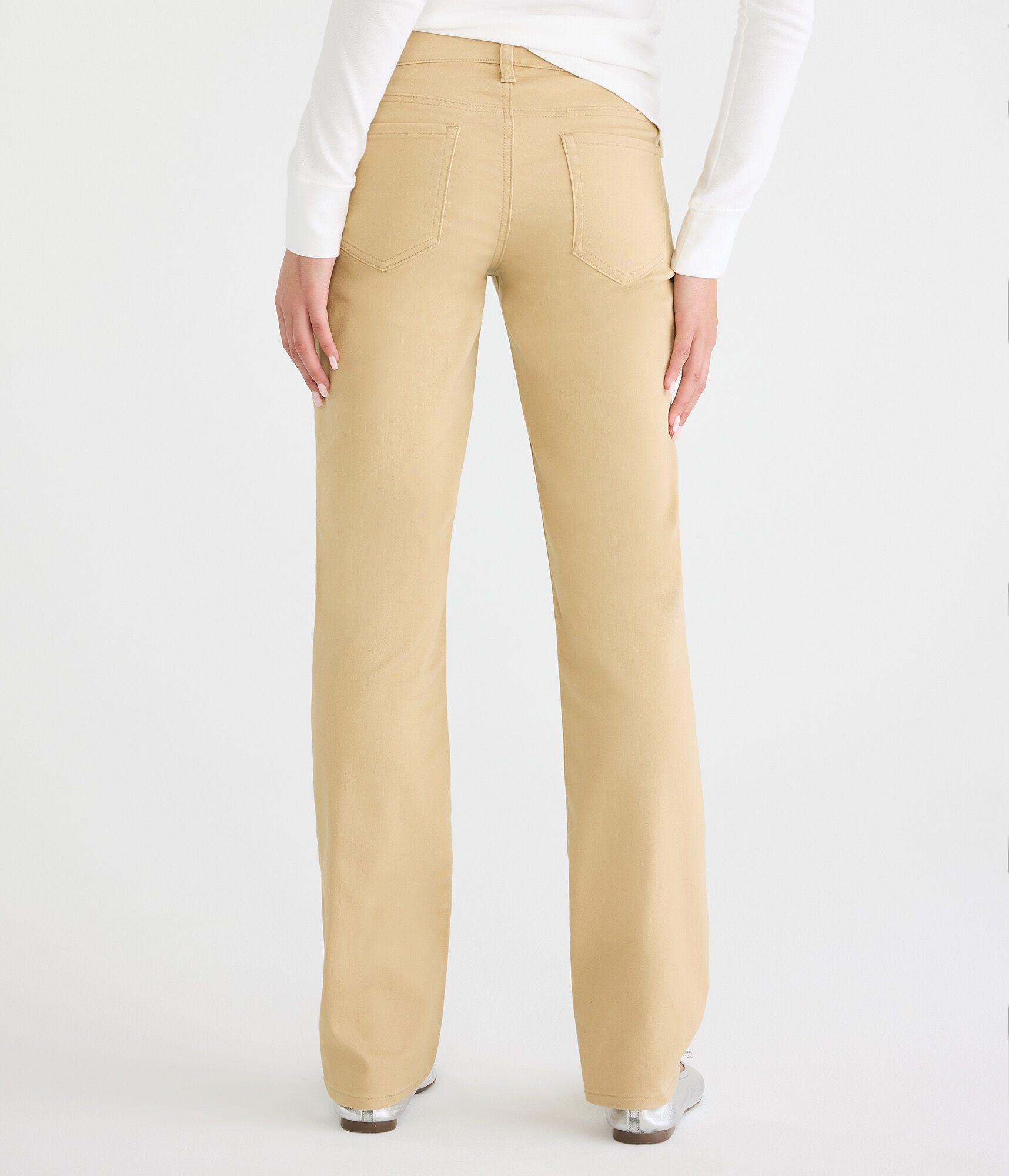 Seriously Stretchy Mid-Rise Straight Uniform Pants