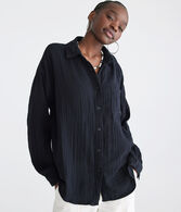 Long Sleeve Gauze Oversized Shirt