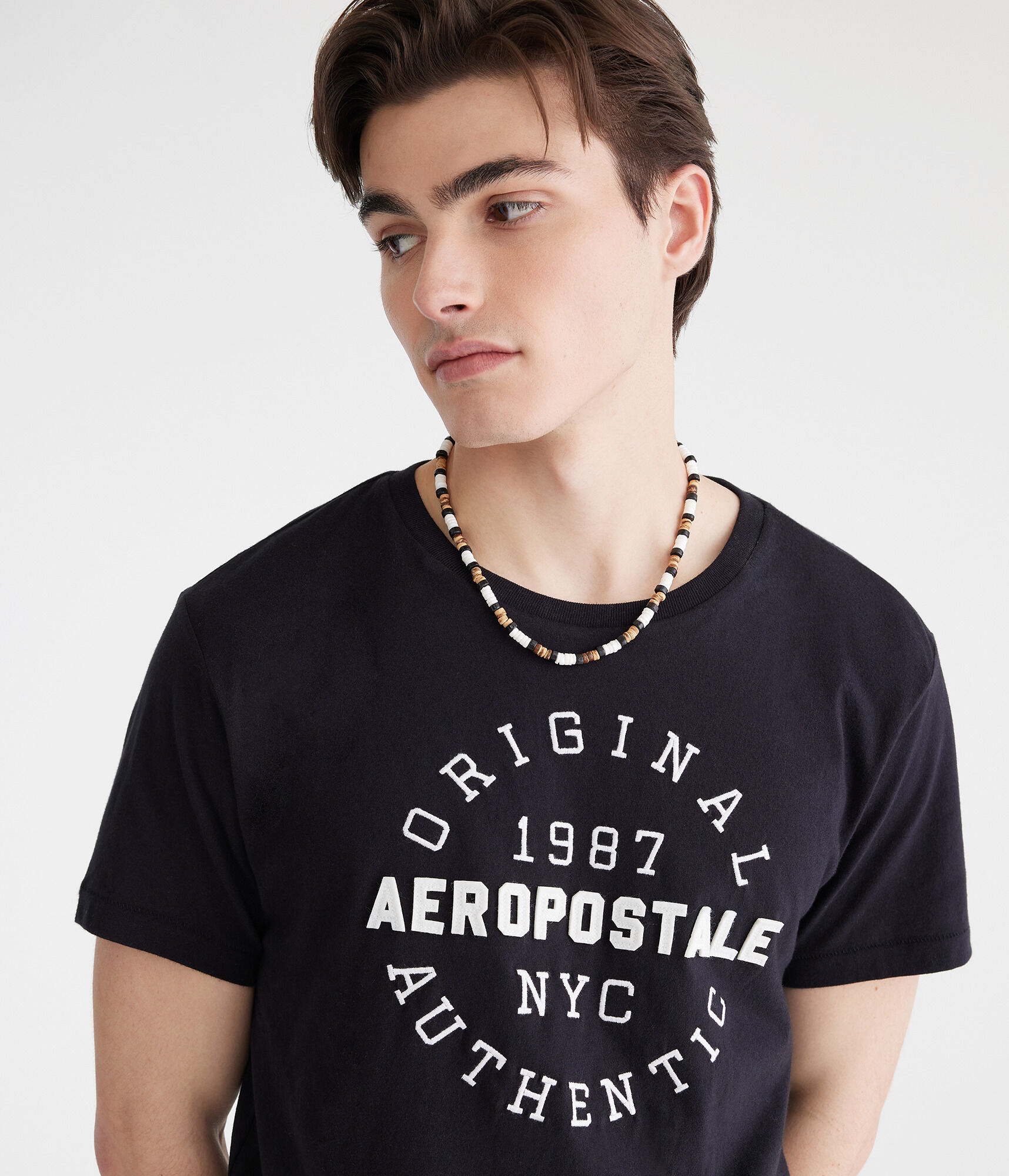 Aeropostale 1987 Circle Appliqué Graphic Tee