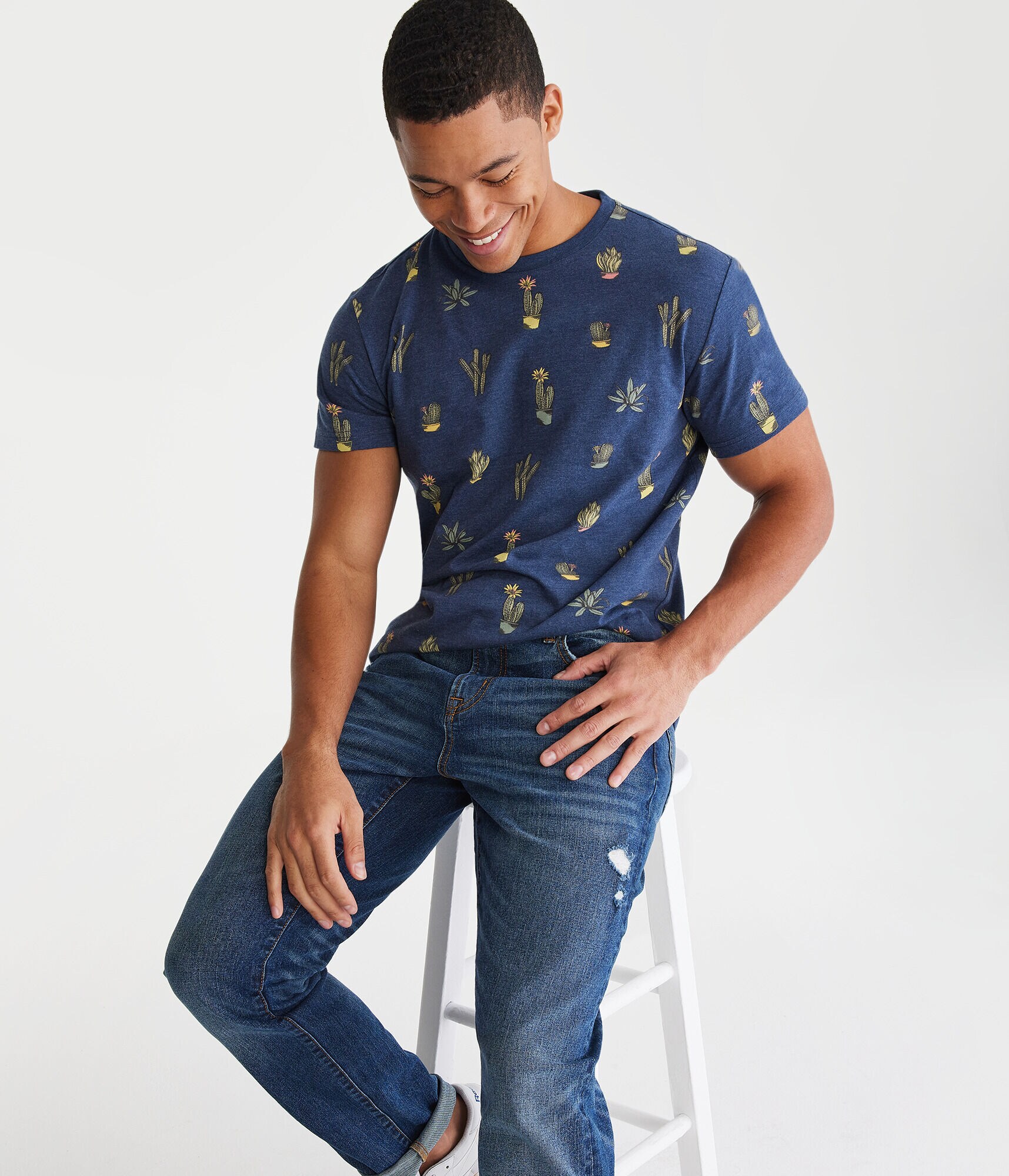 Cactus Print Graphic Tee