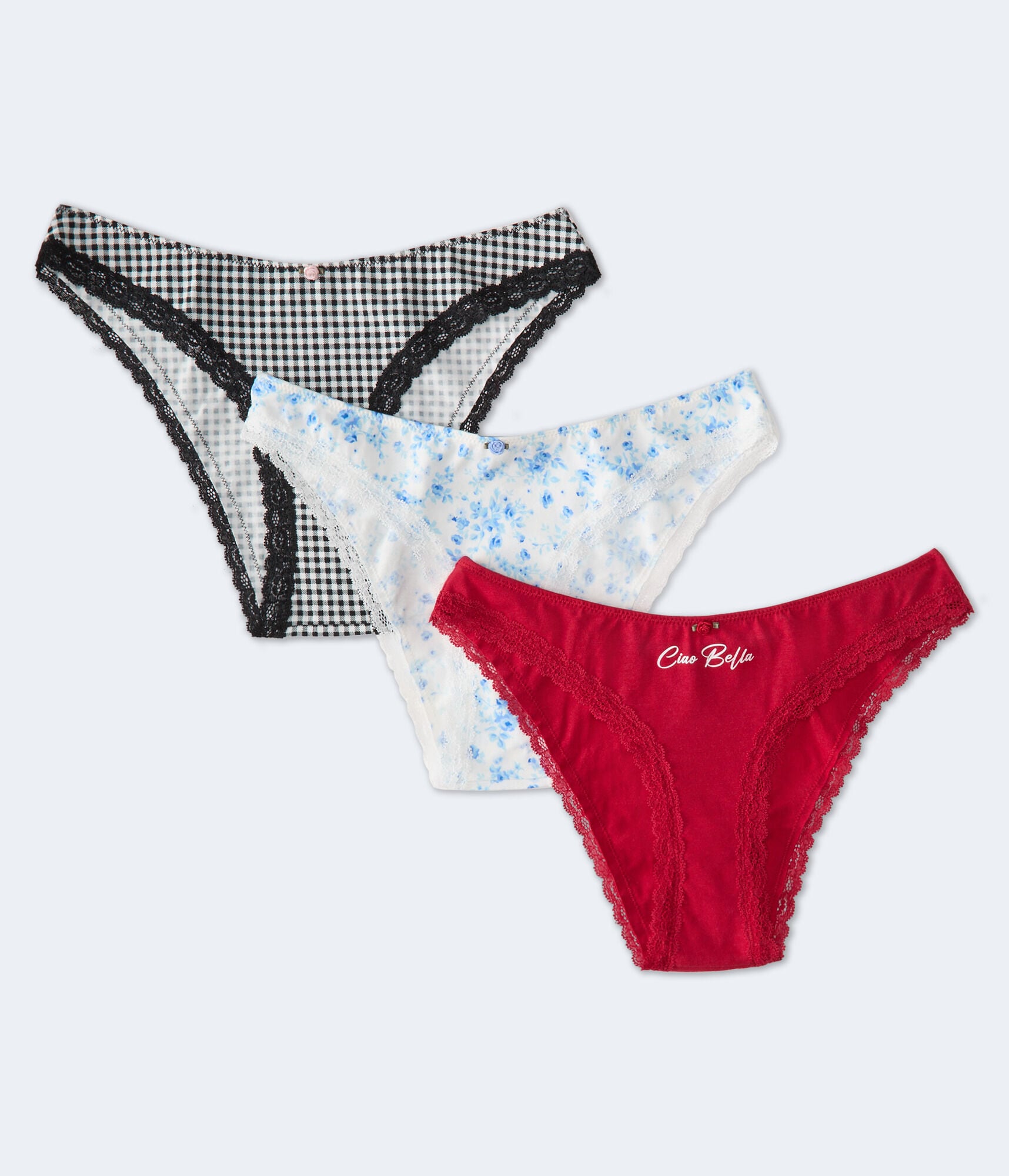 Fashion Lace High-Cut Cheeky 3-Pack