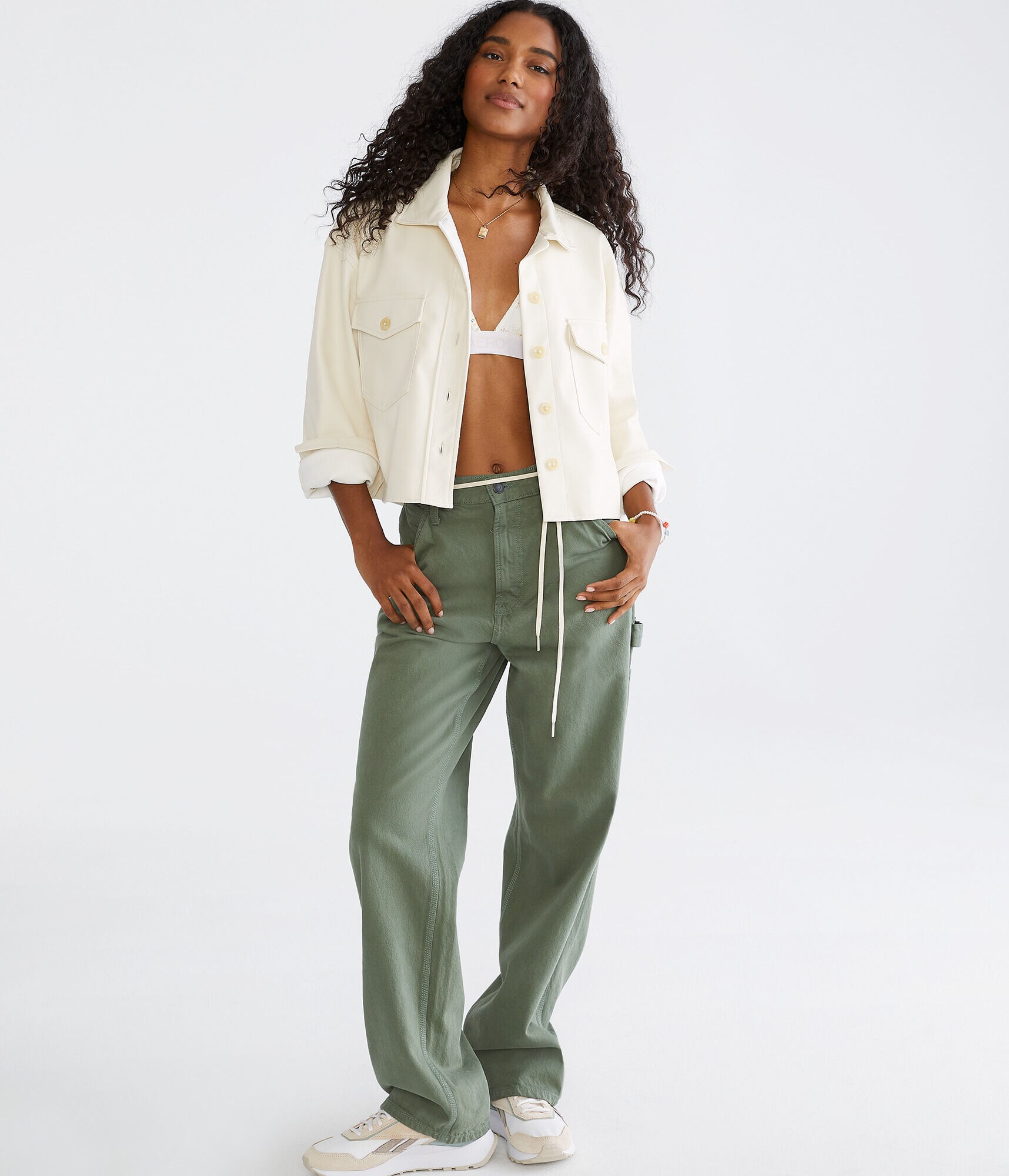 Faux Leather Shacket