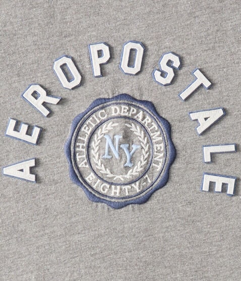 Aeropostale Arch Crest Appliqué Graphic Tee Aeropostale Arch Crest Appliqué Graphic Tee